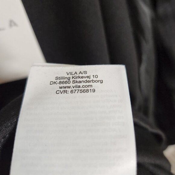 NWT Vila jersey mini dress with column sleeve in black Size EU 42 US 10 - Picture 10 of 10